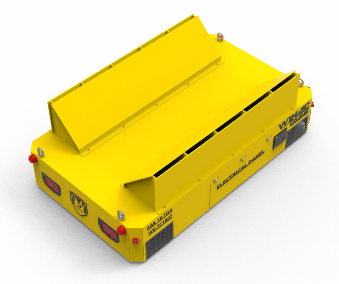 Chariot de transfert Wimac avec supports en V sur mesure